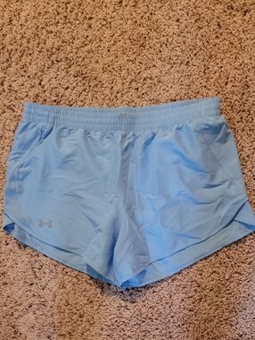 Under Armour Women's Light Blue Athletic Running Shorts